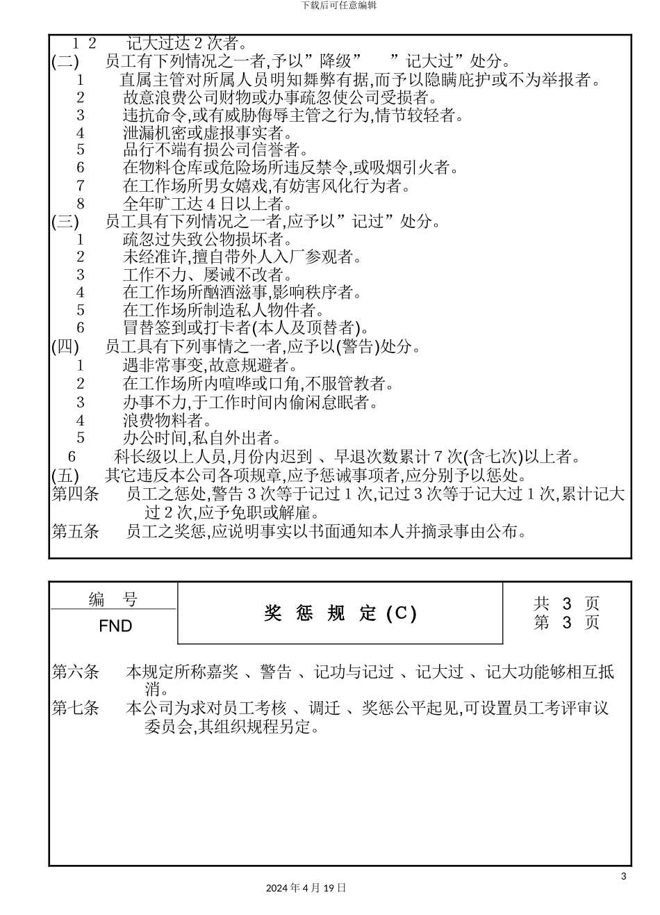 现代企业奖惩制度讲义_第3页