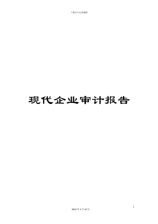 现代企业审计报告