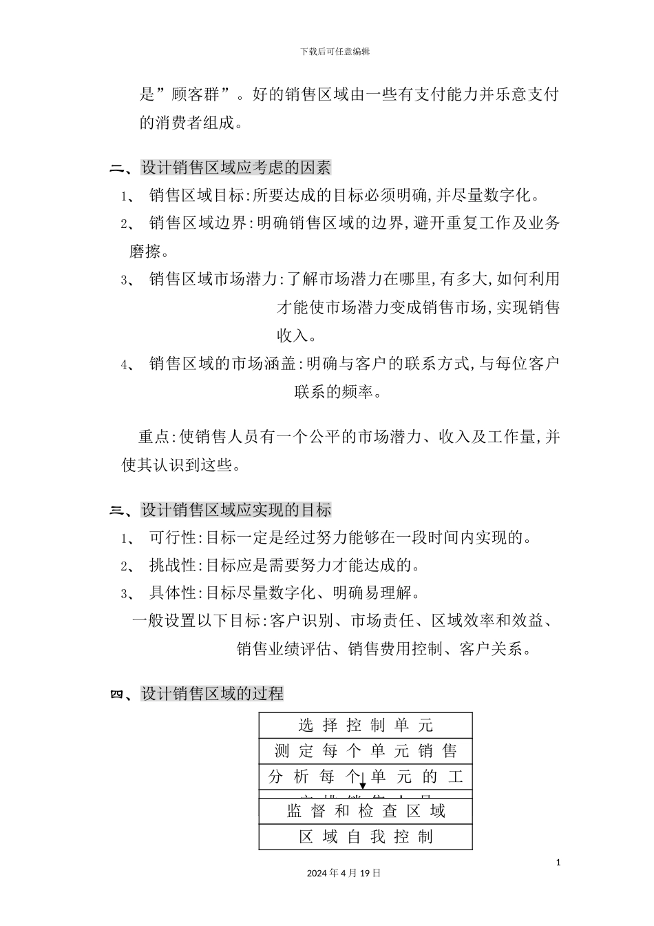 现代销售区域规划方案_第3页