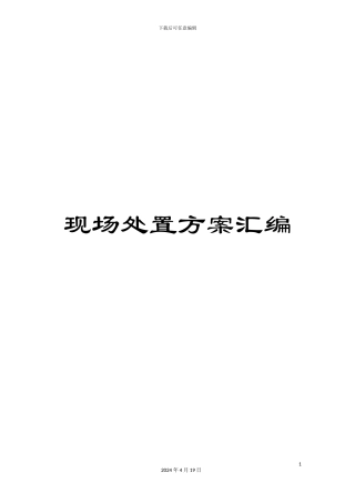 现场处置方案汇编模板