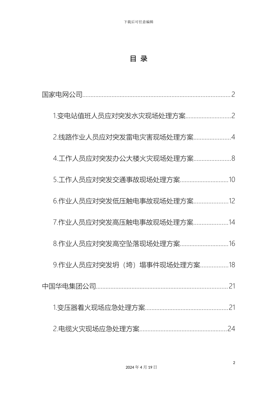 电力电网典型事故现场处置方案范例_第2页