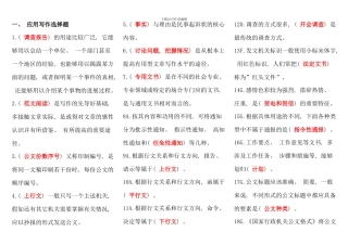 电大行政管理应用写作期末资料整理