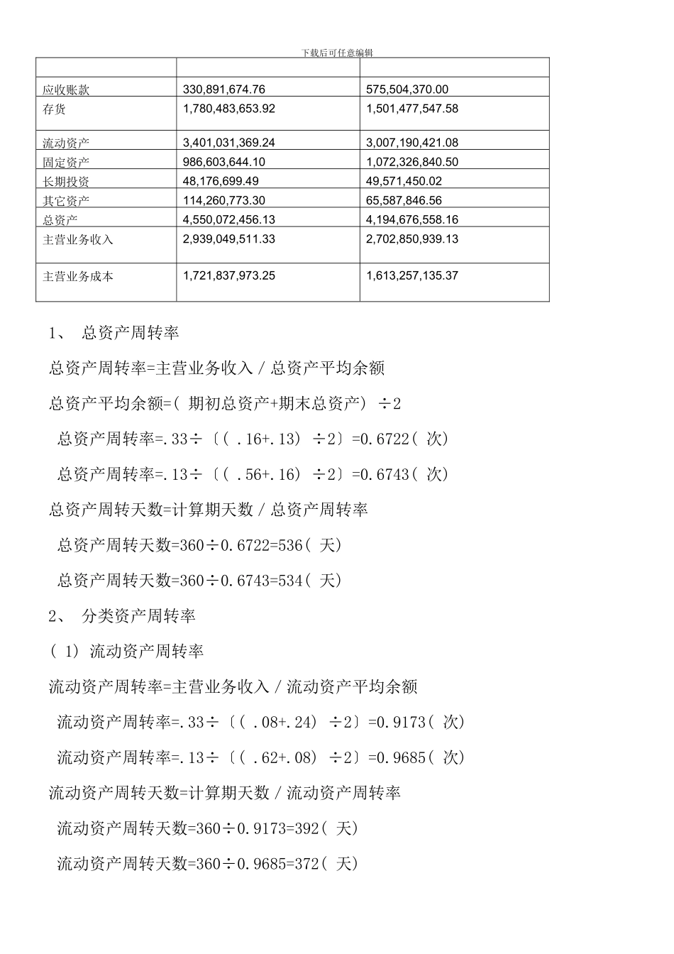 电大财务报表分析同仁堂网上作业答案_第2页