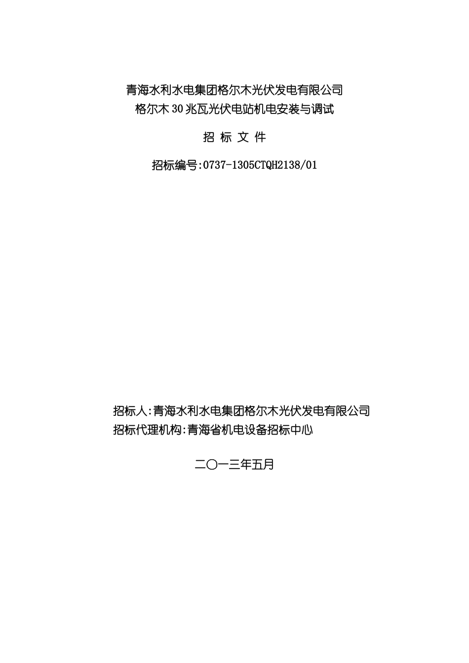 电站机电安装与调试招标文件_第2页