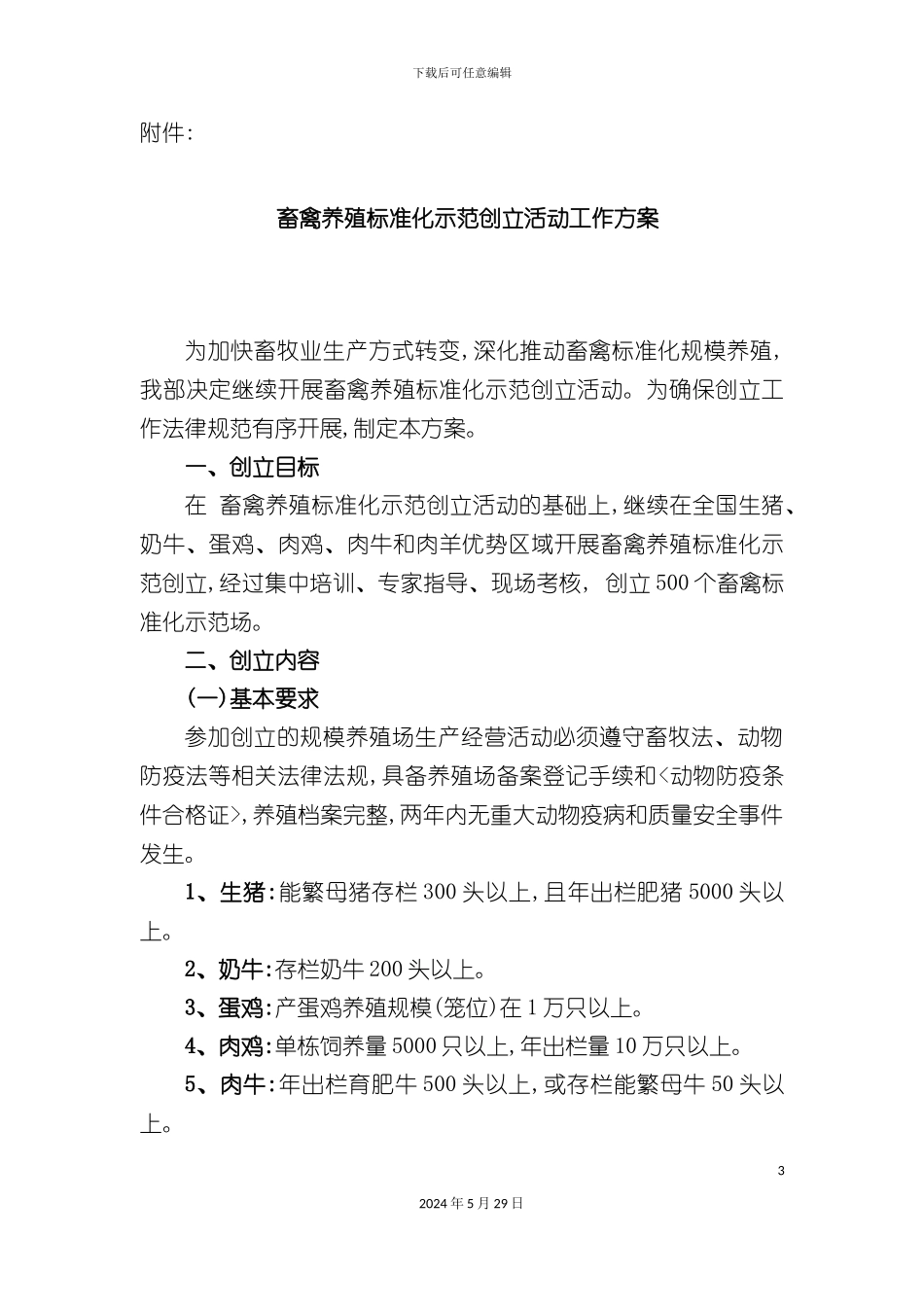 畜禽养殖标准化示范创建活动工作方案_第3页