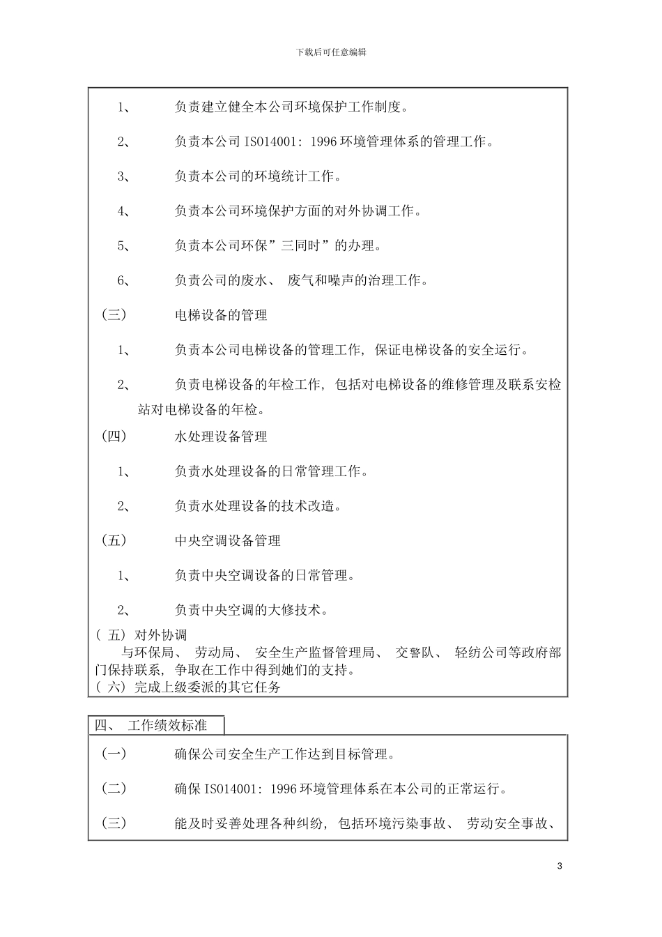 登康口腔护理用品股份有限公司安环兼动力岗位说明书模板_第3页