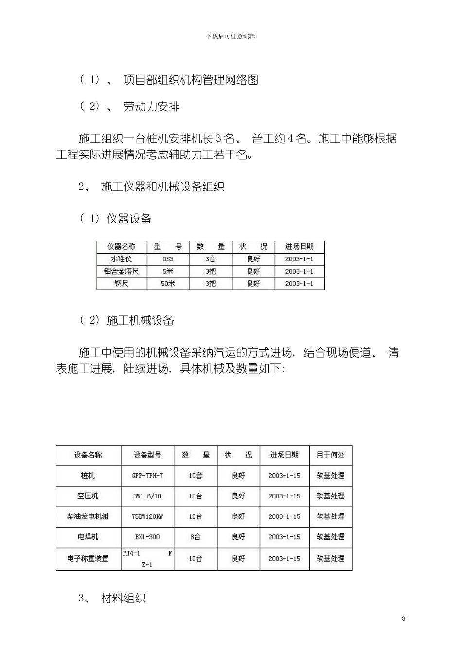 盐城至南通高速公路海安标段施工方案模板_第3页
