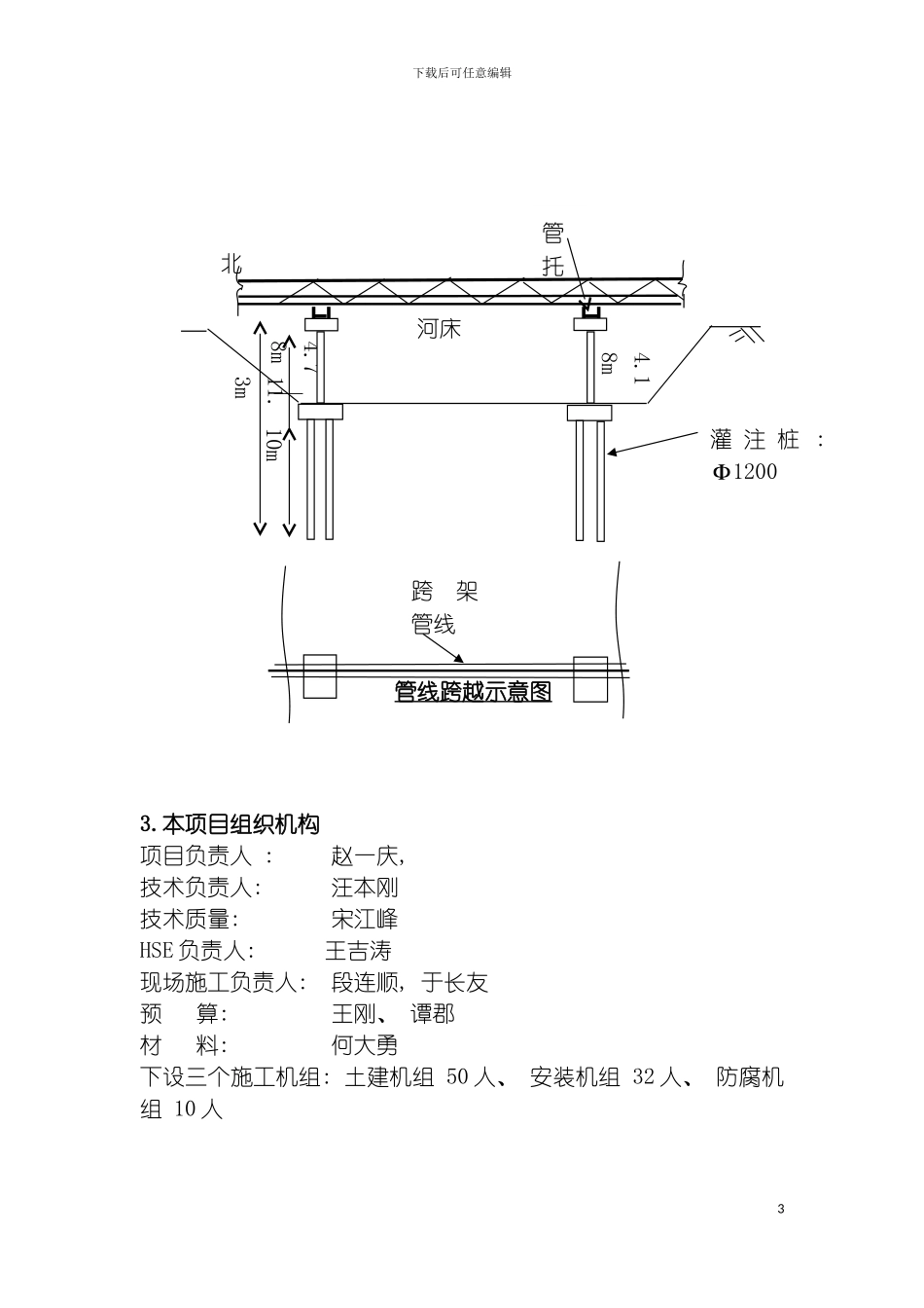 盘锦管线东河跨越施工组织设计模板_第3页