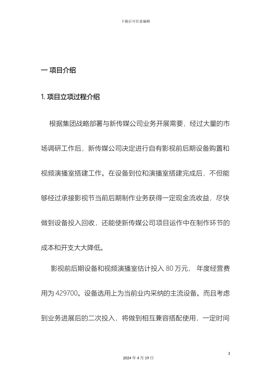 知名影视公司年度经营计划方案_第3页