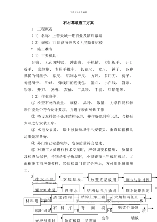 石材幕墙施工专项方案样本