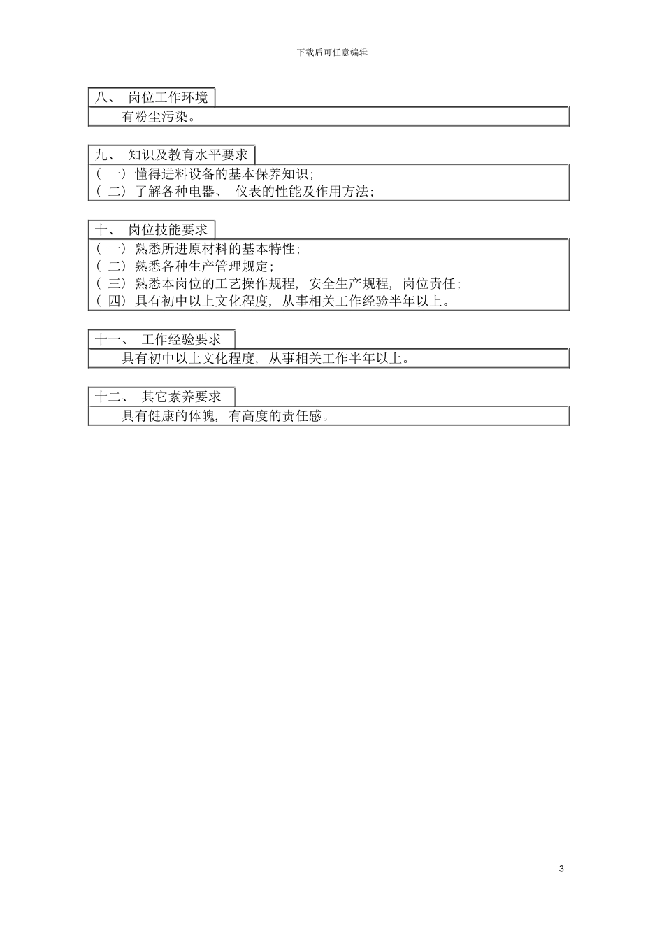 进料工岗位说明书模板_第3页