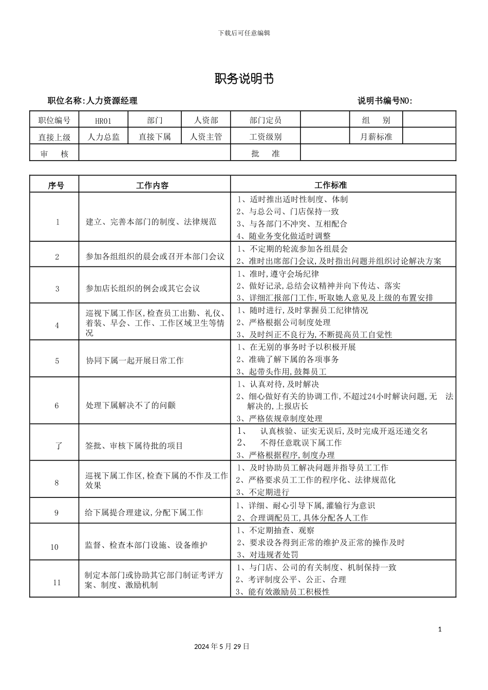 连锁超市职务说明书下_第3页