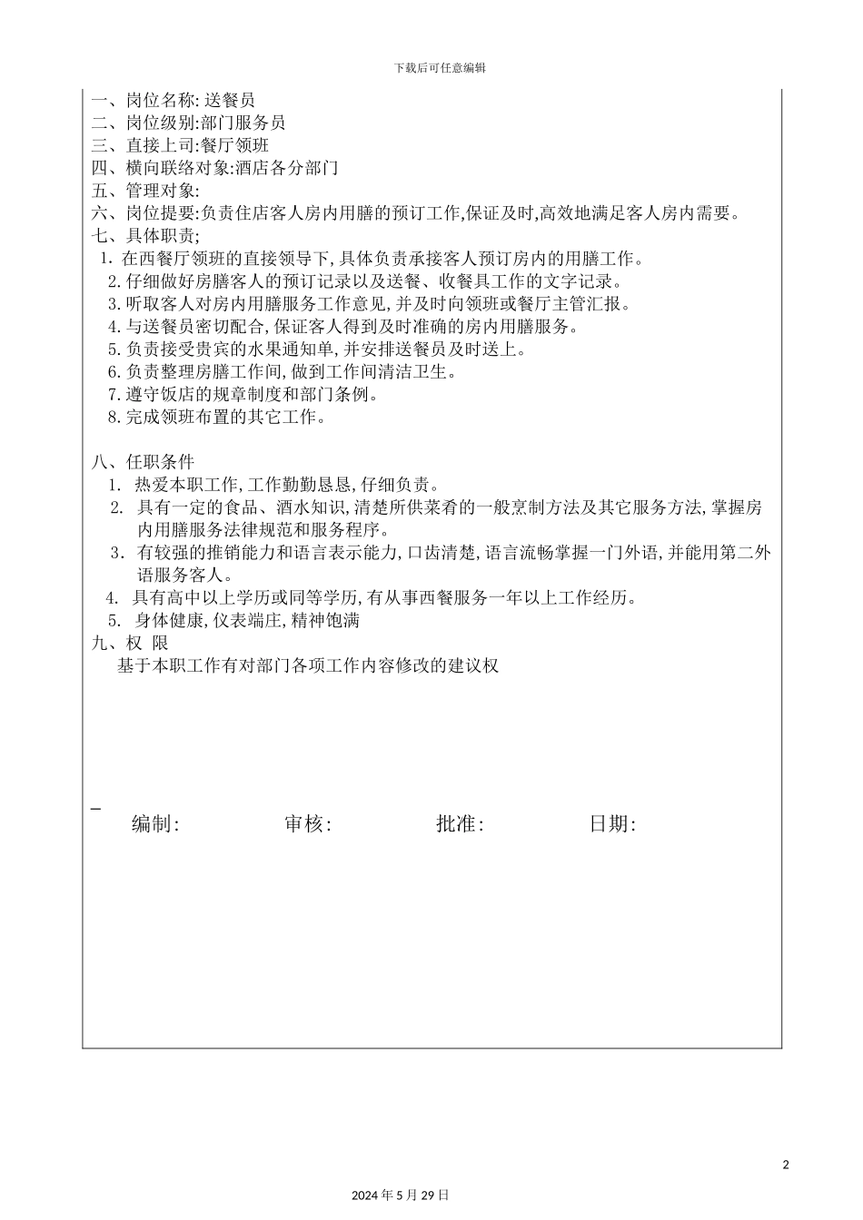 送餐服务员岗位职责_第2页