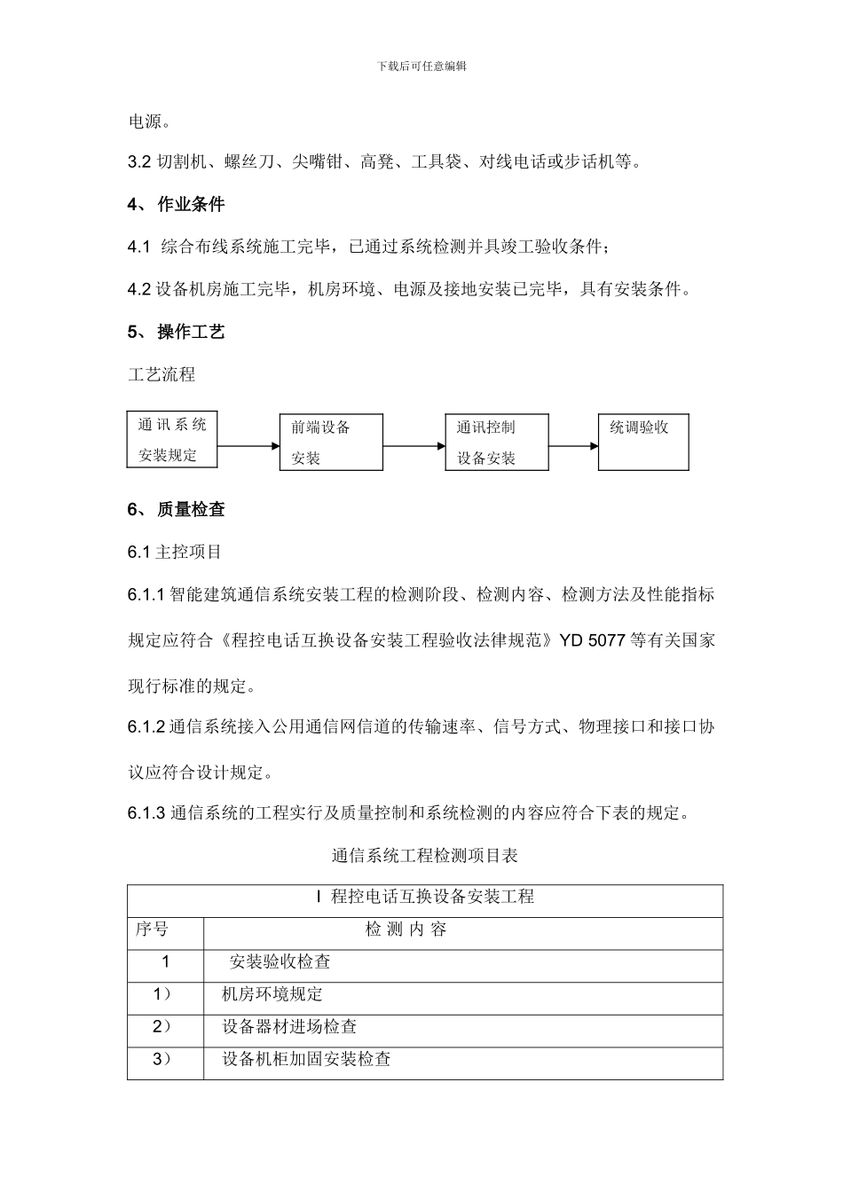 通信网络系统安装施工工艺及质量验收标准_第3页