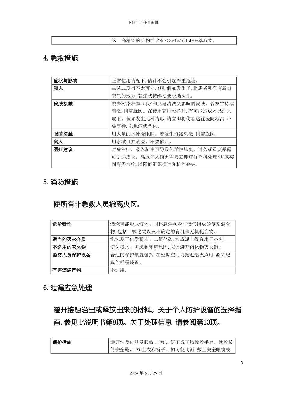 通用锂基润滑脂安全技术说明书_第3页