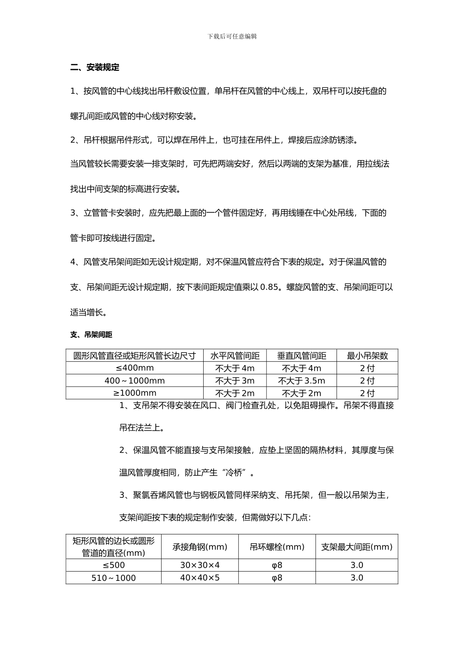 通风风管安装施工规范标准_第2页