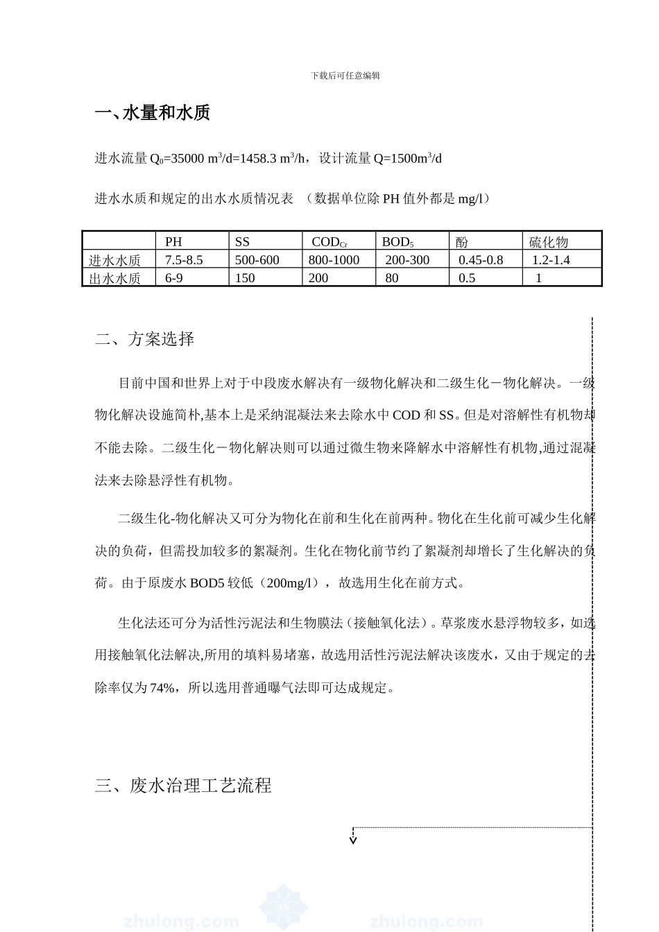 造纸厂吨每日废水治理工艺方案_第2页