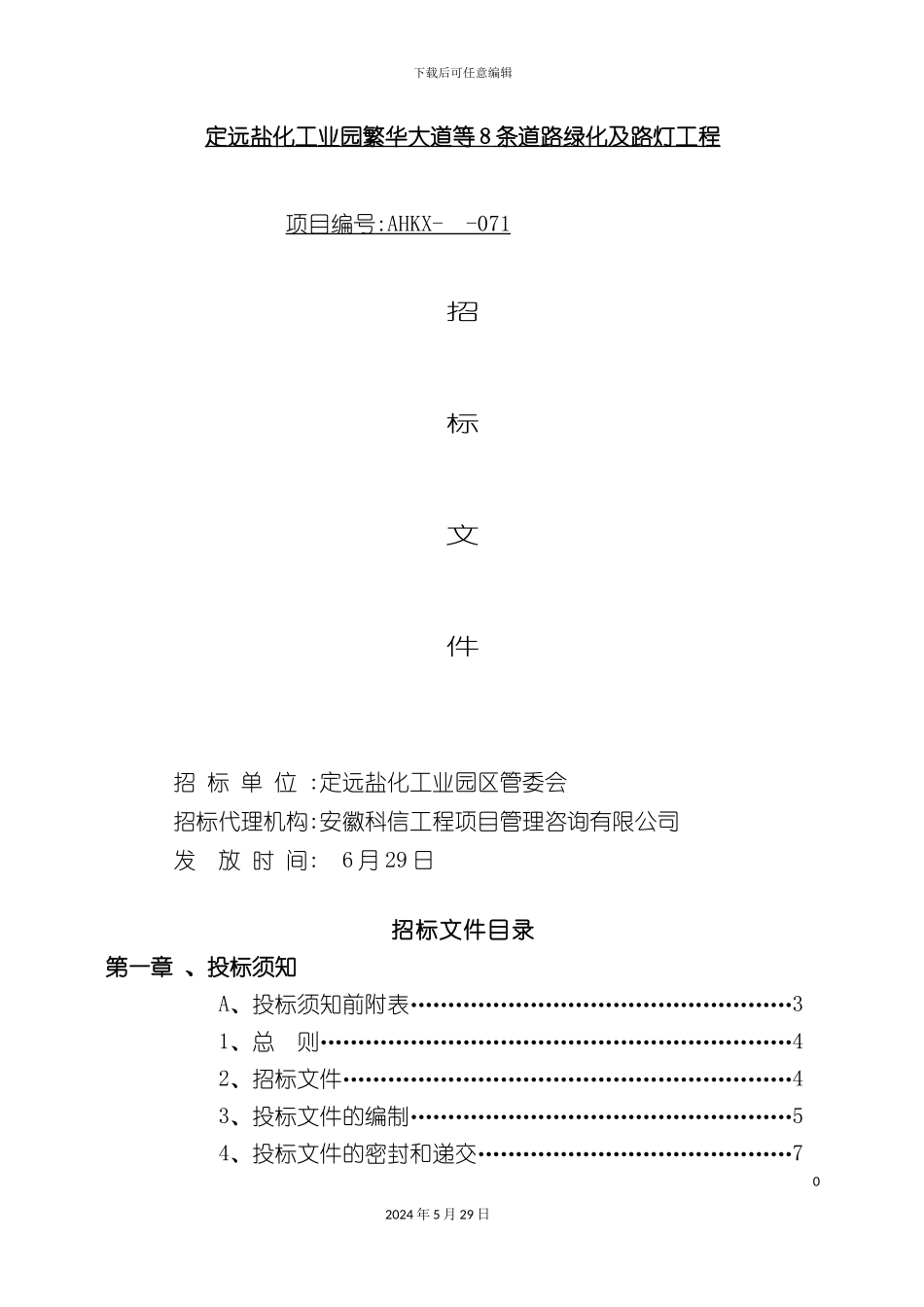 道路绿化及路灯工程招标文件_第2页