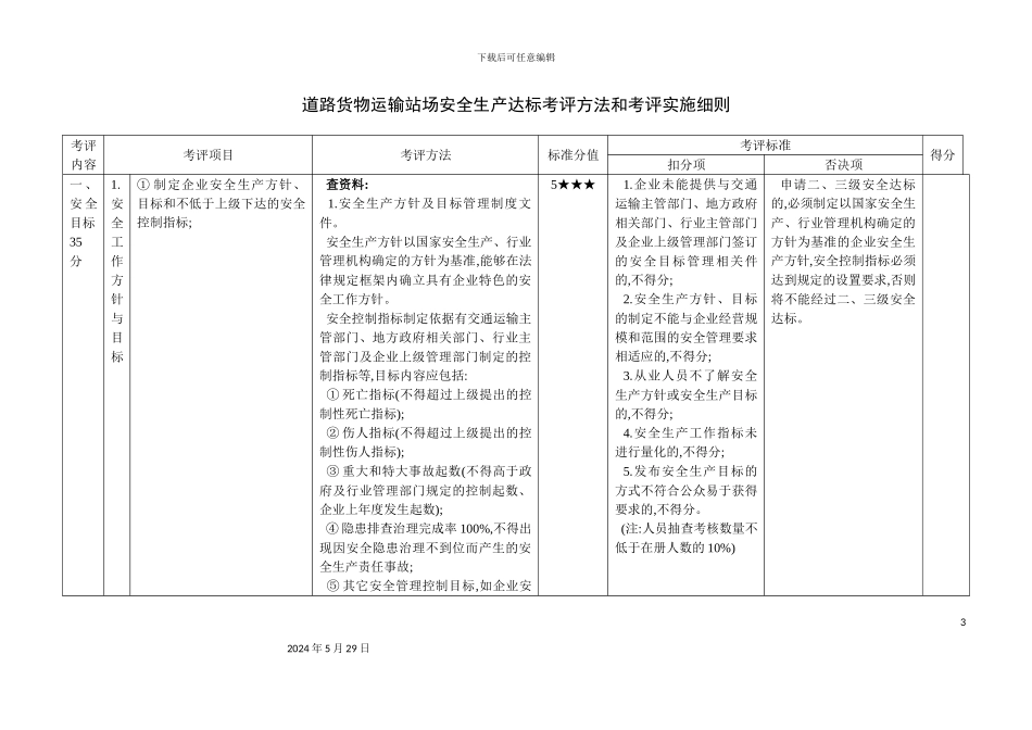 道路货物运输站场安全生产达标考评方法和考评实施细则_第3页