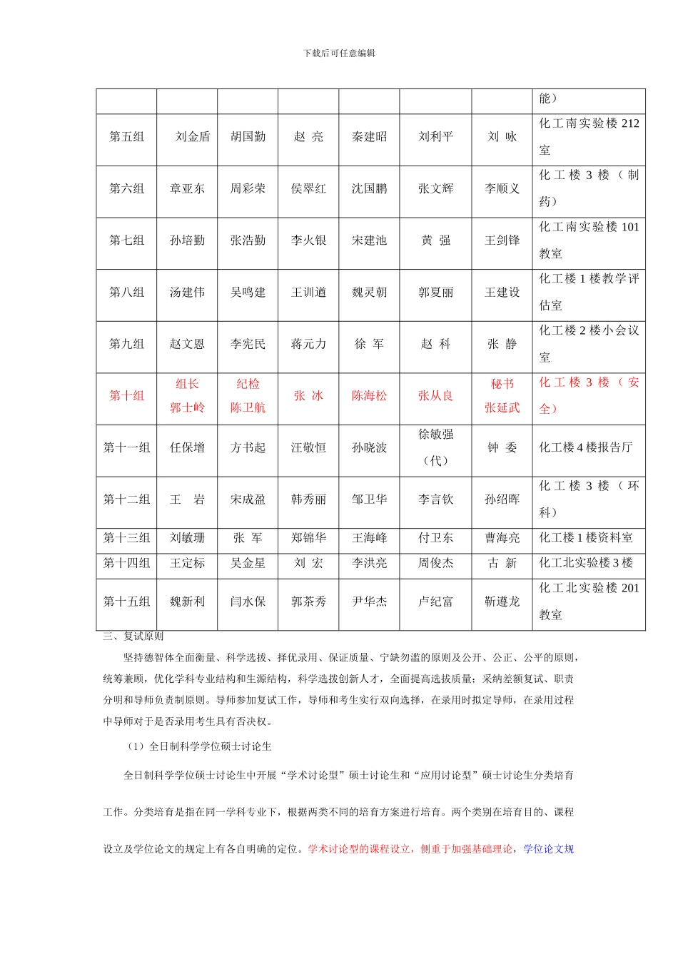 郑州大学化工与能源学院硕士研究生招生复试工作细则_第2页