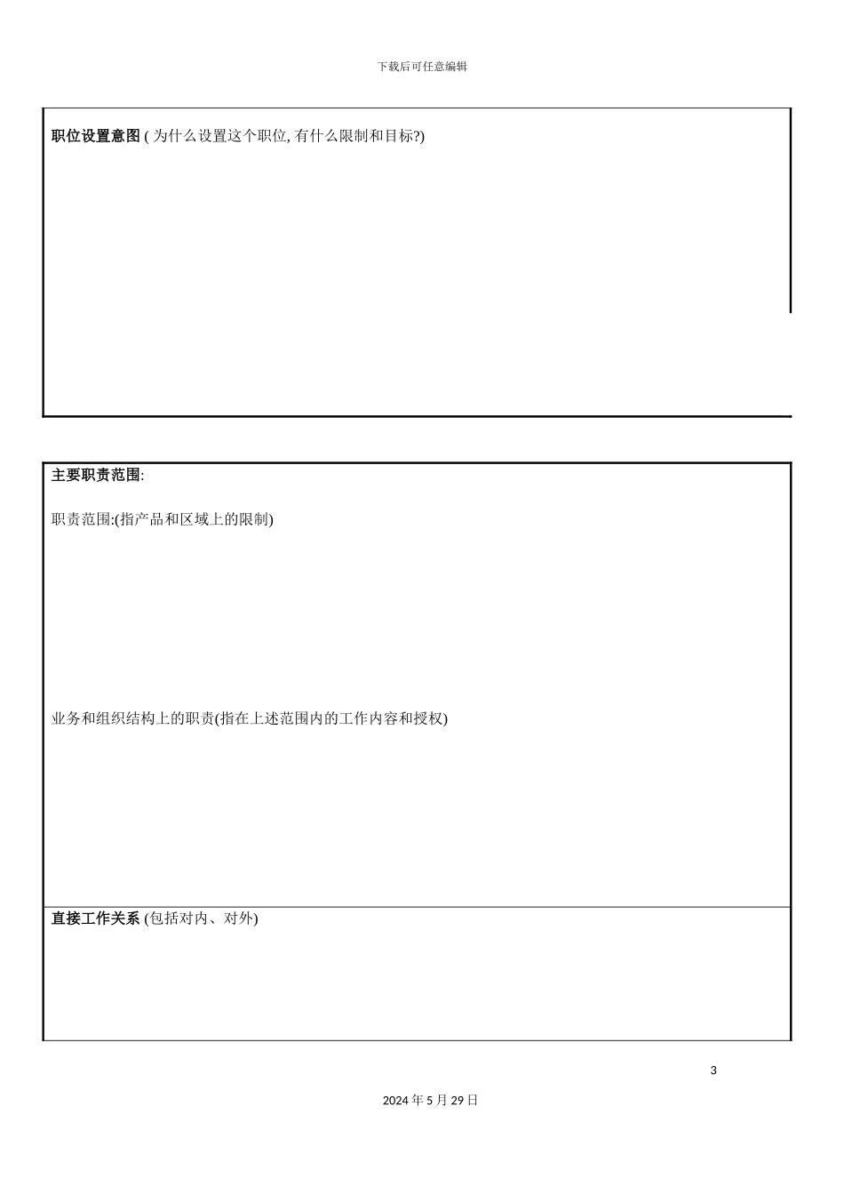 部门职员职位说明书_第3页
