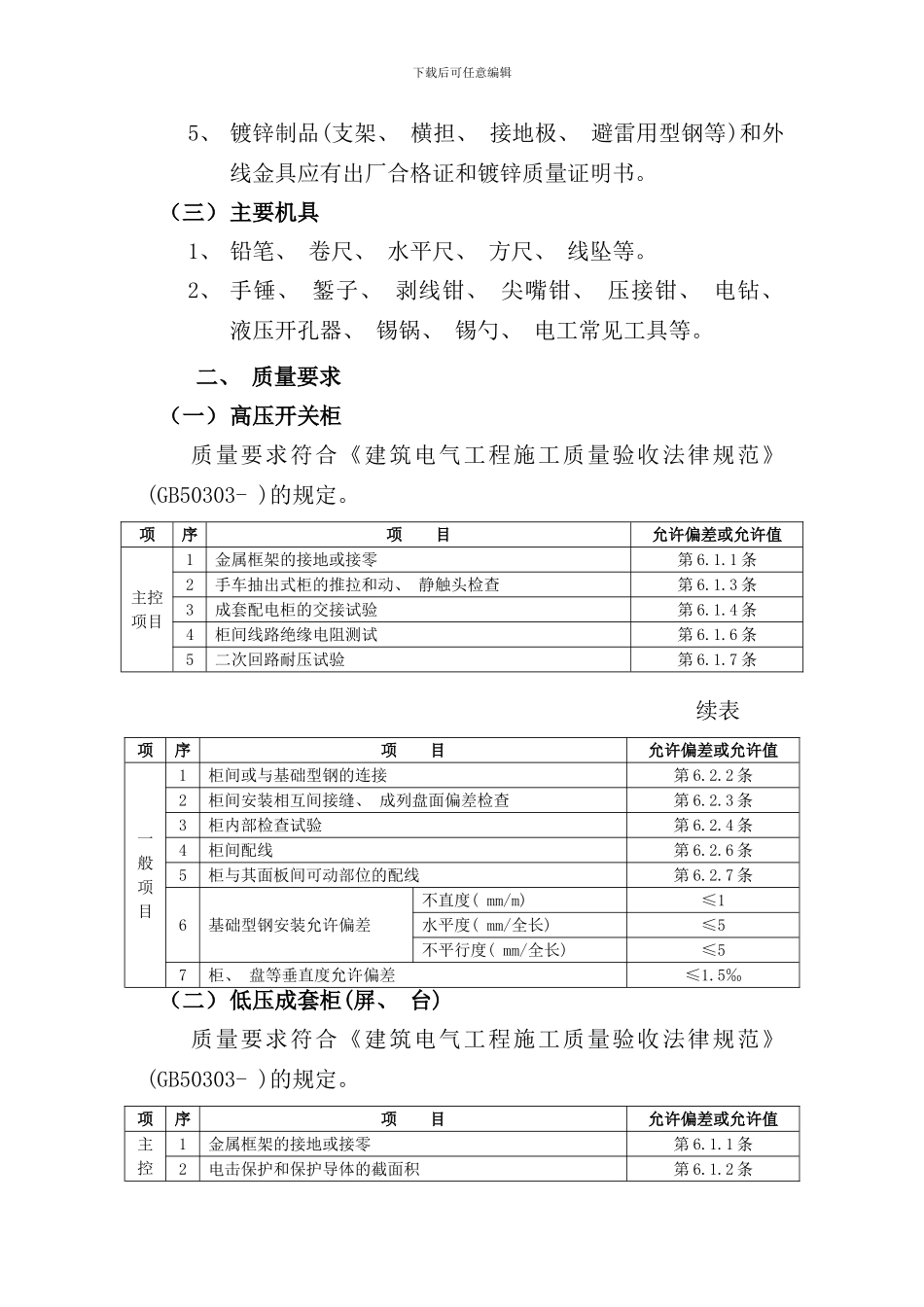 配电箱安装方案样本_第2页