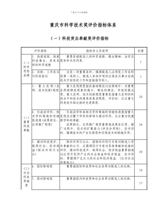 重庆科技项目评价标准