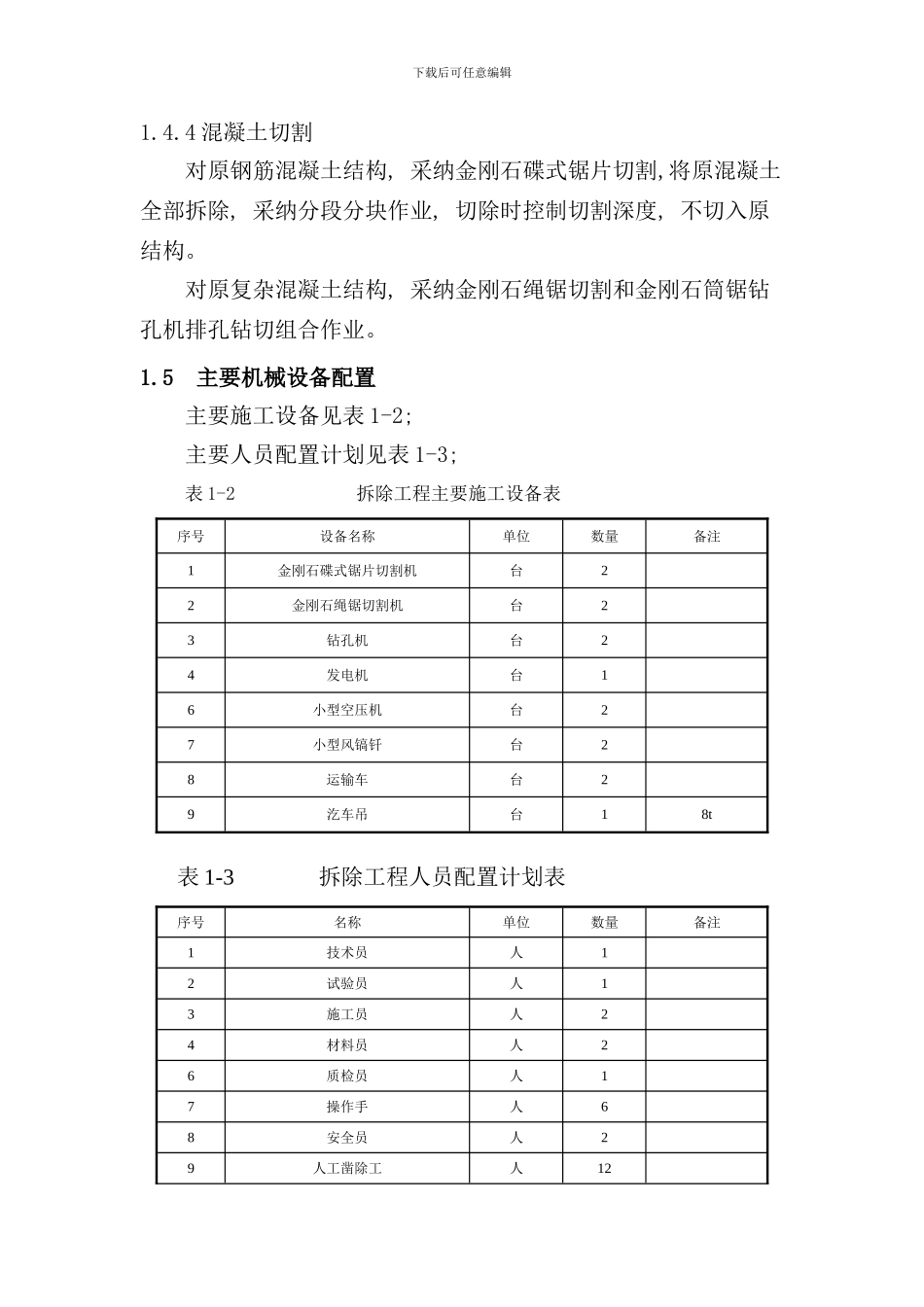 钢筋混凝土拆除工程施工方案样本_第3页