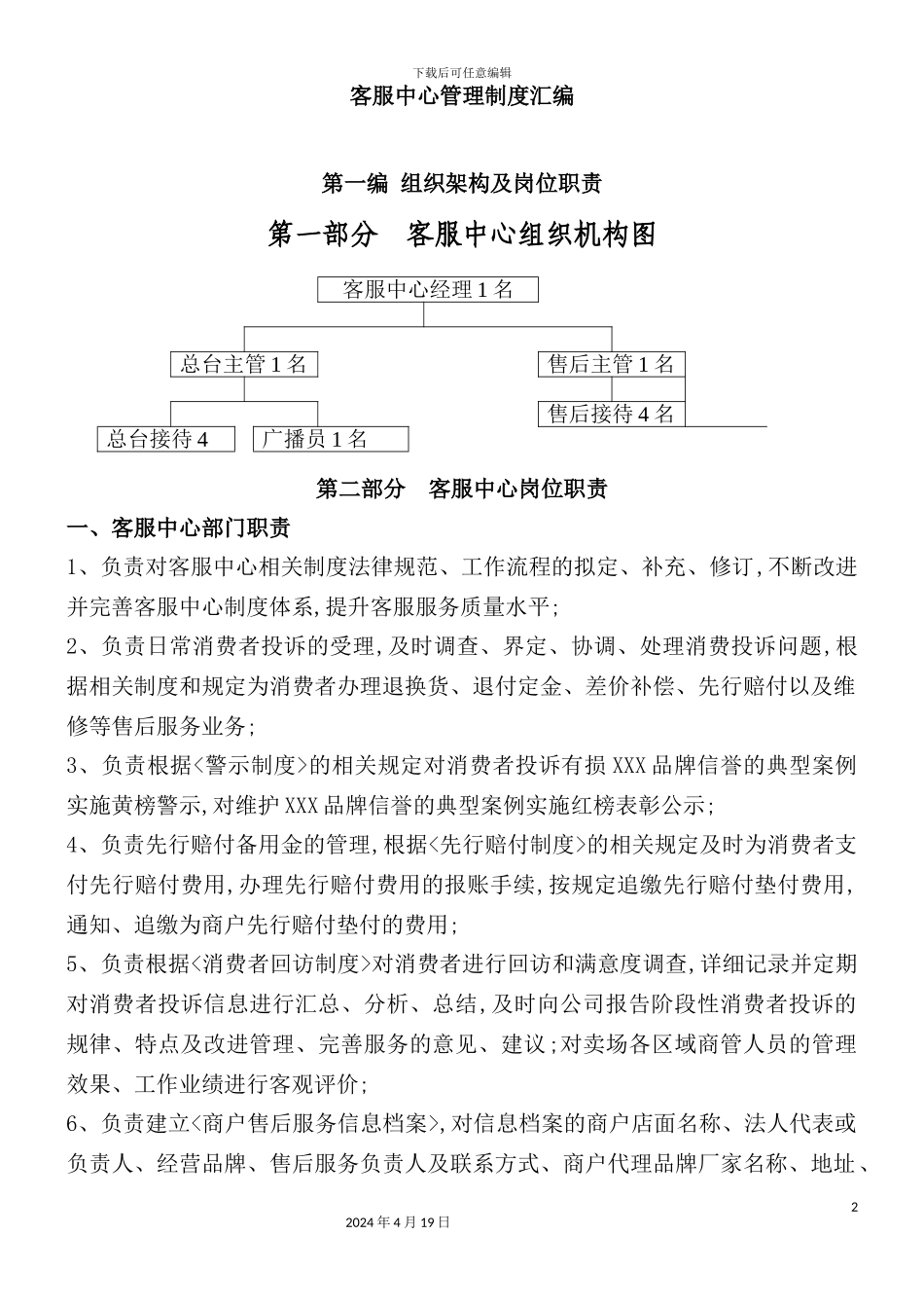 钻石店客服中心制度汇编_第2页