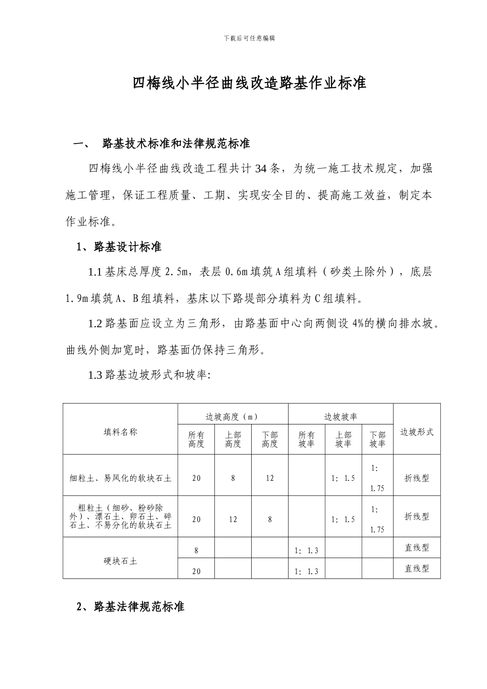 铁路路基作业标准_第1页