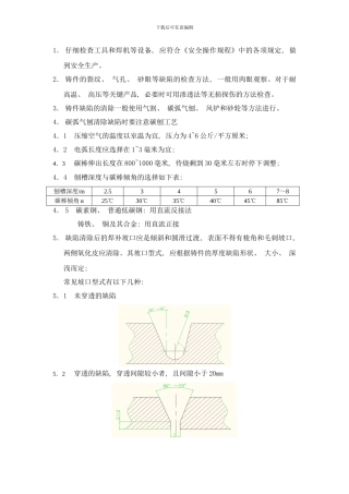 铸钢件焊补工艺守则样本