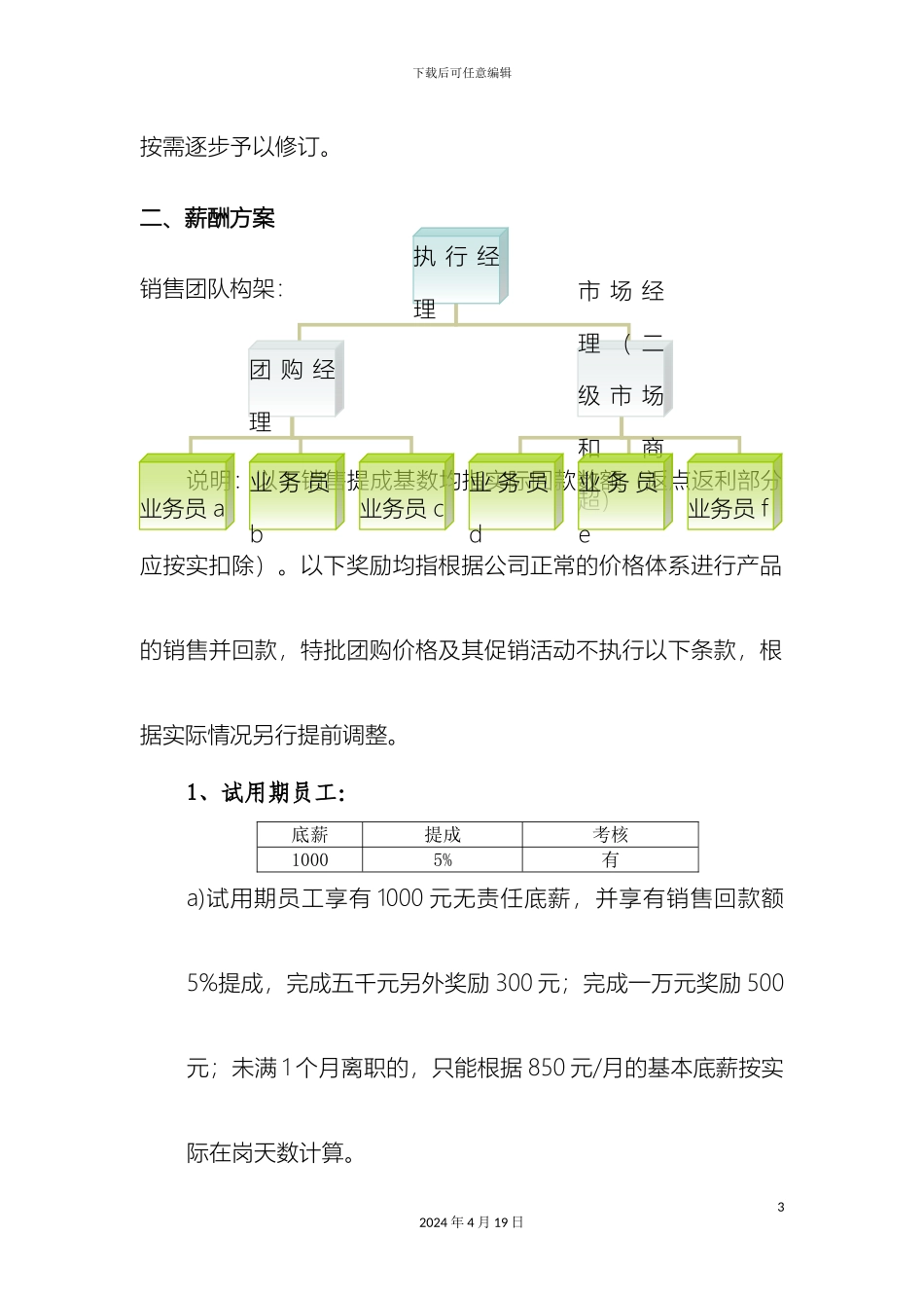 销售人员提成及薪酬制度_第3页