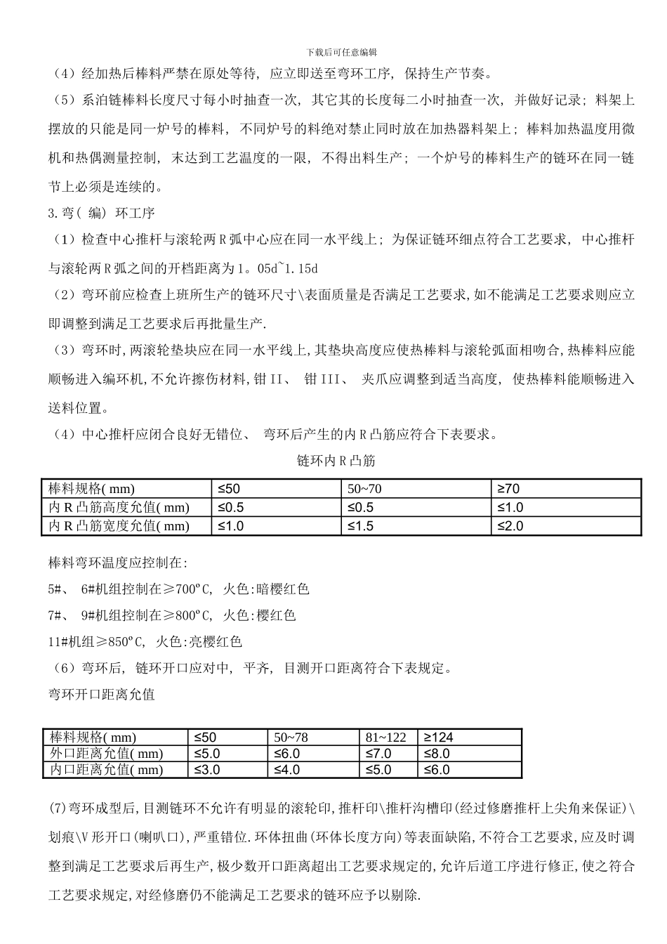 锚链制造工艺流程及各工序的工艺要求样本_第2页