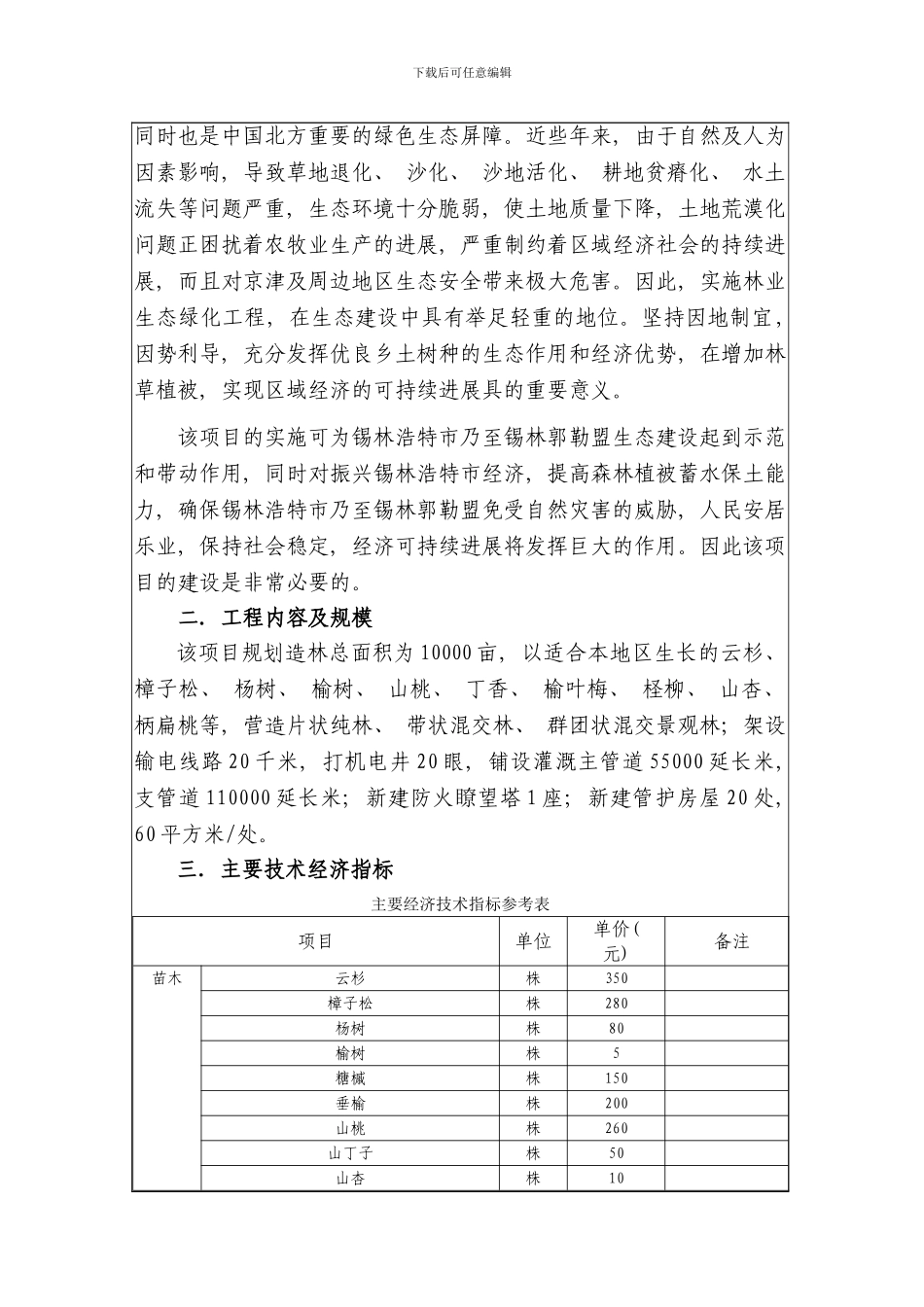 锡市南山绿化项目样本_第3页