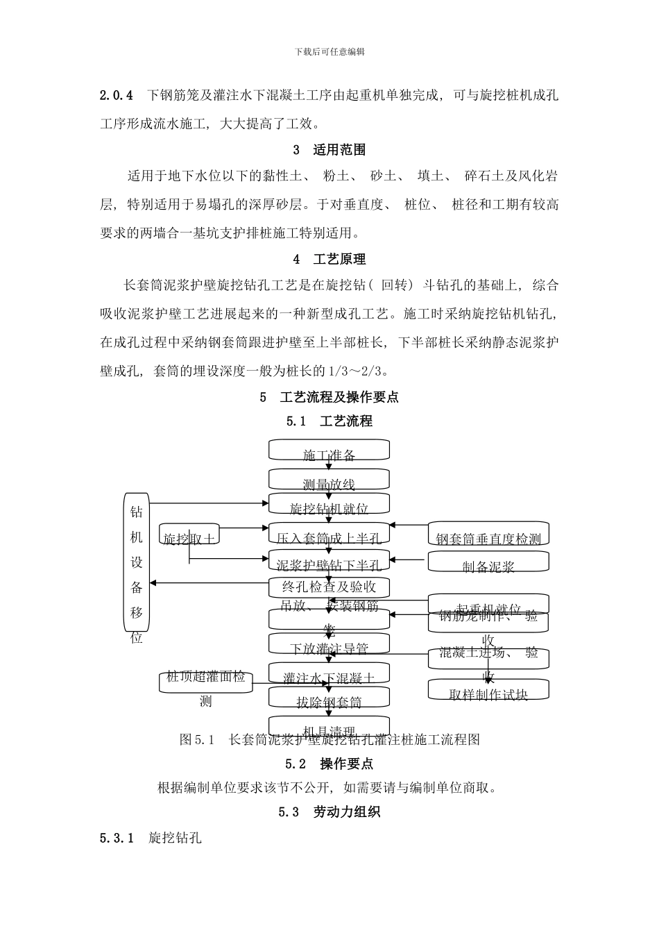 长套筒泥浆护壁旋挖钻孔灌注桩施工工法样本_第3页