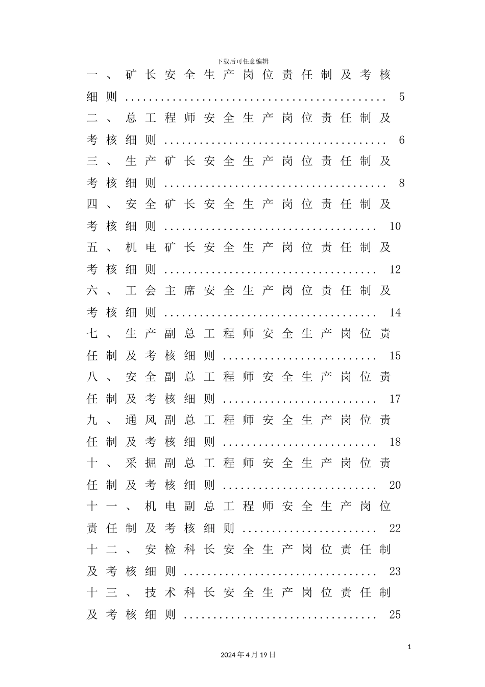 长煤矿岗位职责考核培训资料_第3页