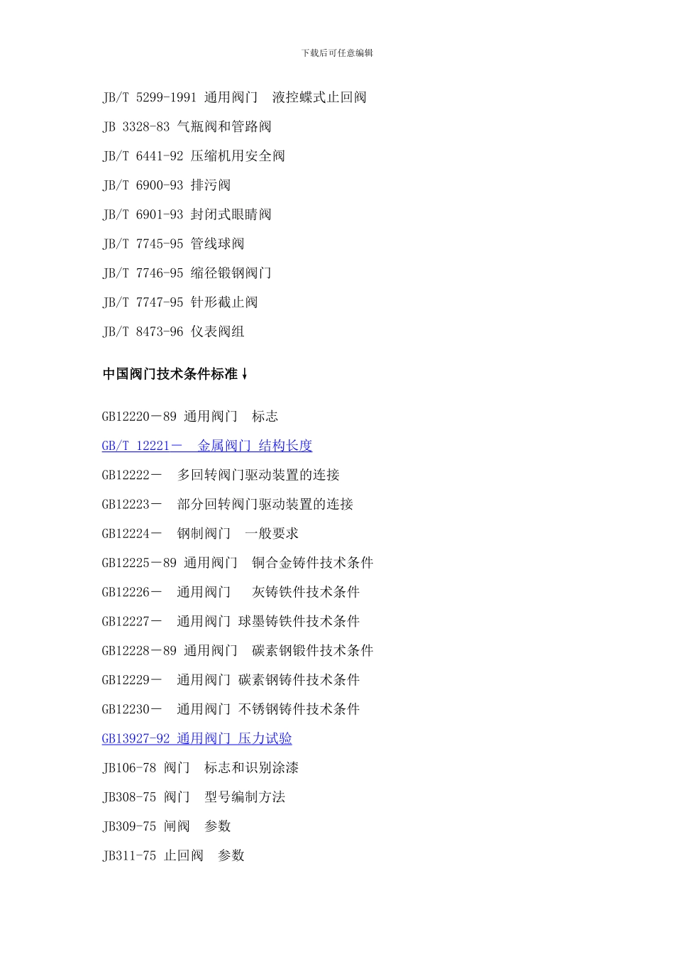 阀门标准汇编样本_第2页