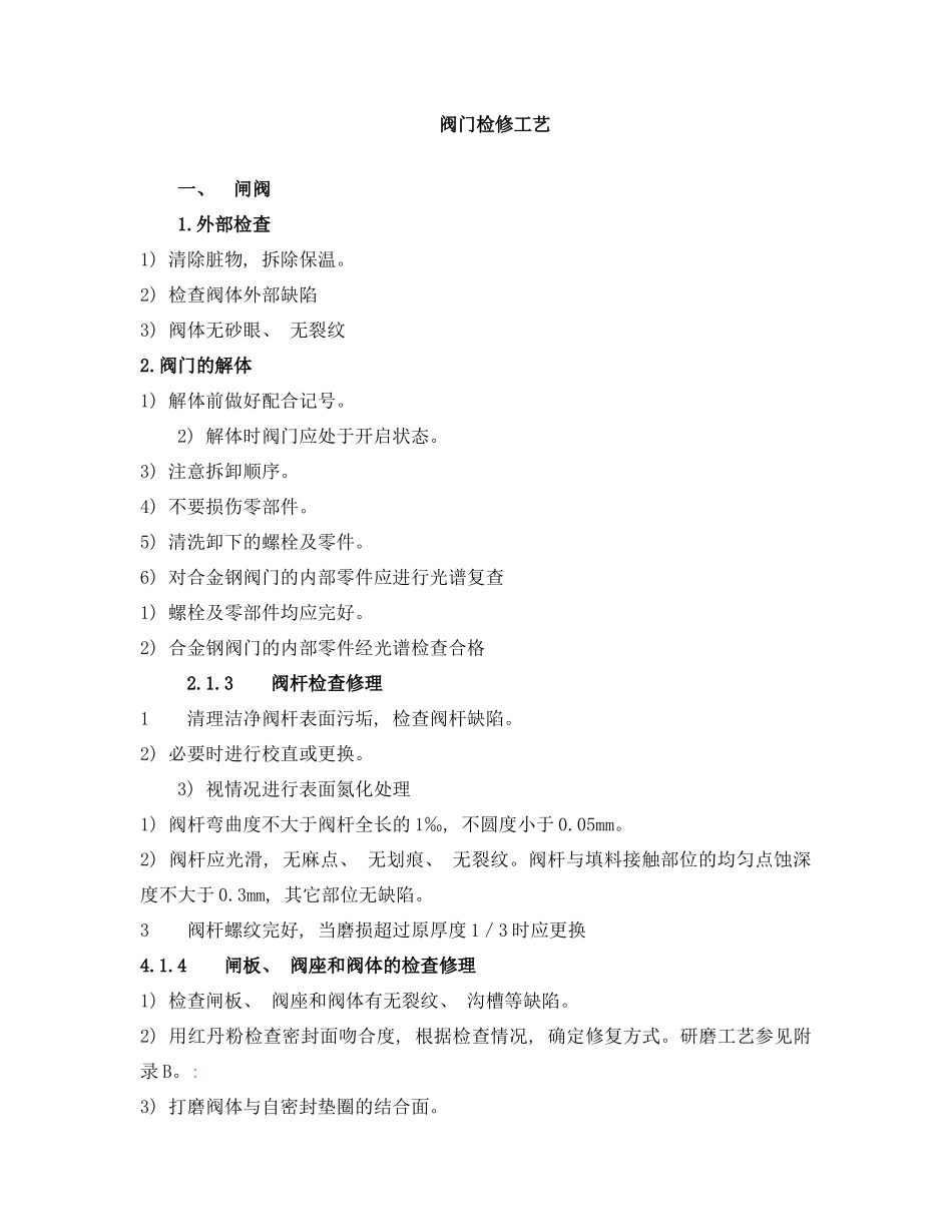 阀门检修工艺样本_第1页