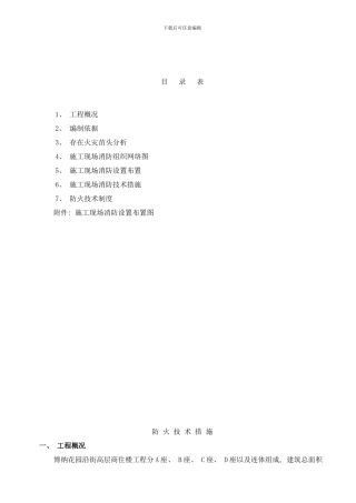 防火技术措施样本