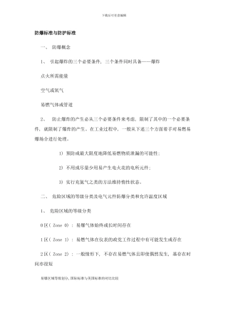 防爆标准与防护标准样本