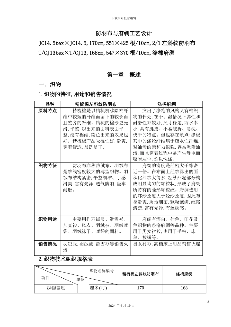 防羽布与府绸工艺设计_第2页