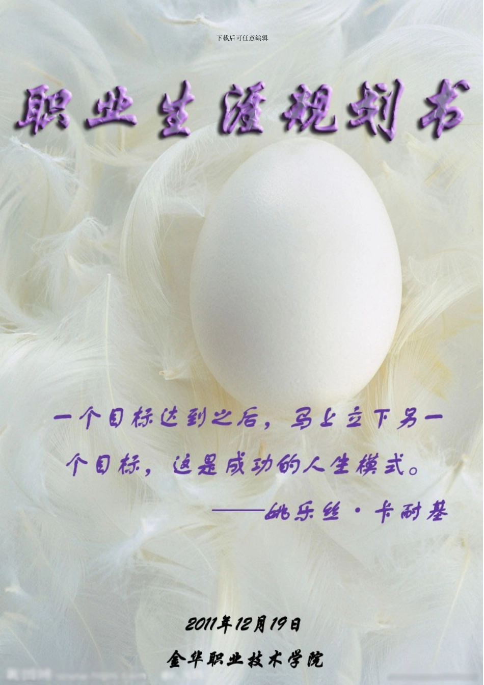 陈琪大学生职业规划样本_第1页