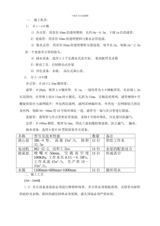 降水技术交底样本