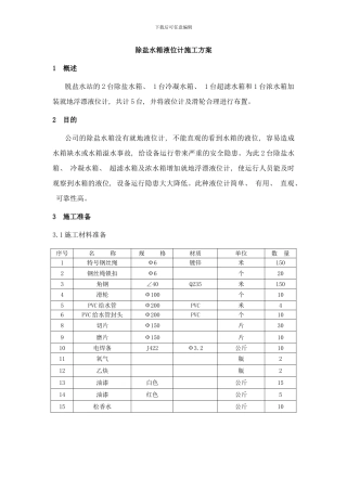 除盐水箱加装液位计方案样本