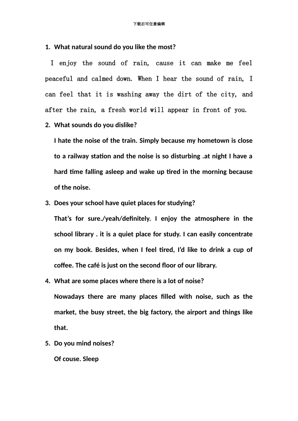 雅思口语话题范例_第2页