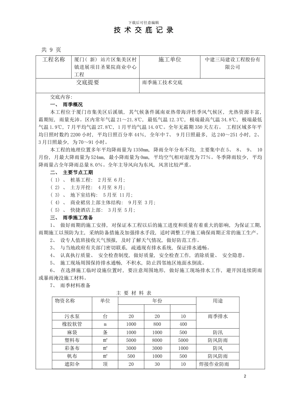 雨季施工技术交底模板_第2页