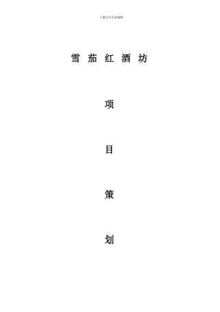 雪茄红酒坊项目策划书