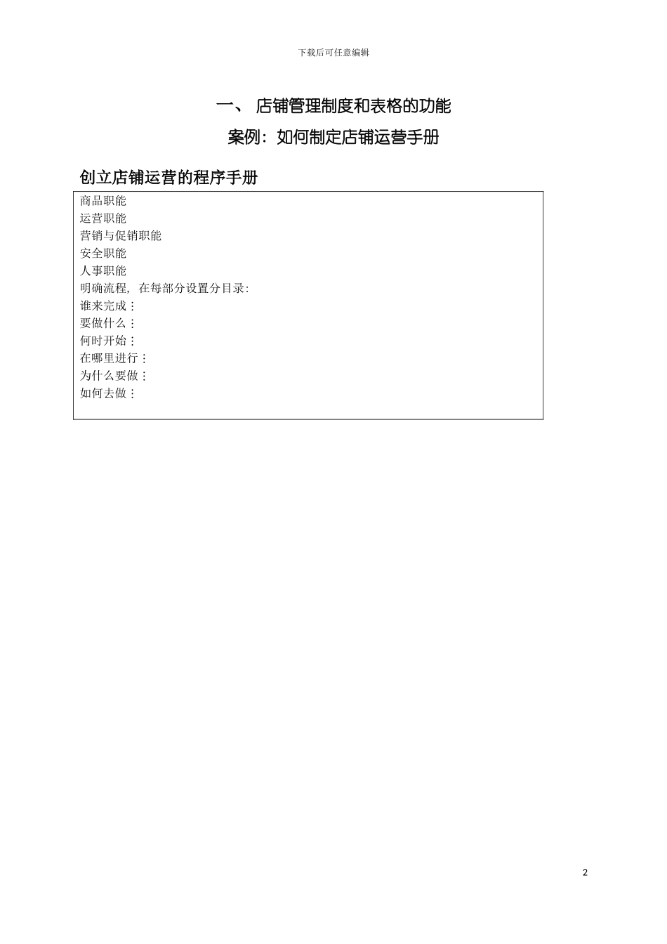 零售行业制度和表格模板_第2页