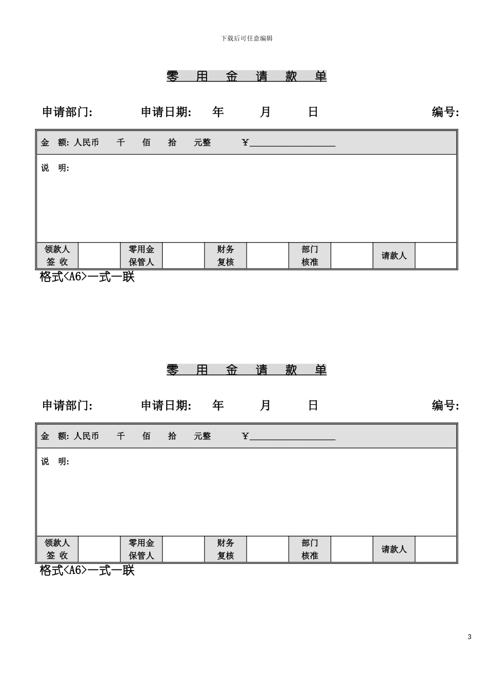 零用金管理流程模板_第3页