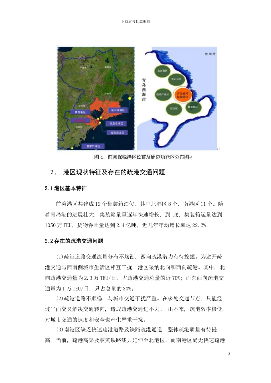 青岛前湾保税港区交通体系研究模板_第3页